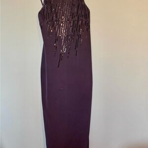 Elegant Black Silk Sequin Dress